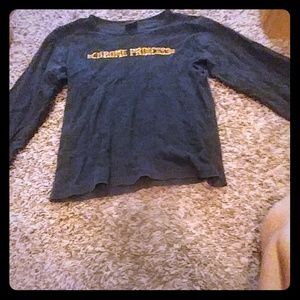 A  black long sleeved tee